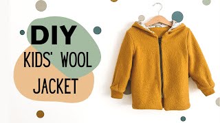 DIY Boiled Wool Baby and Kids&#39; Hooded Jacket / Walkjacke