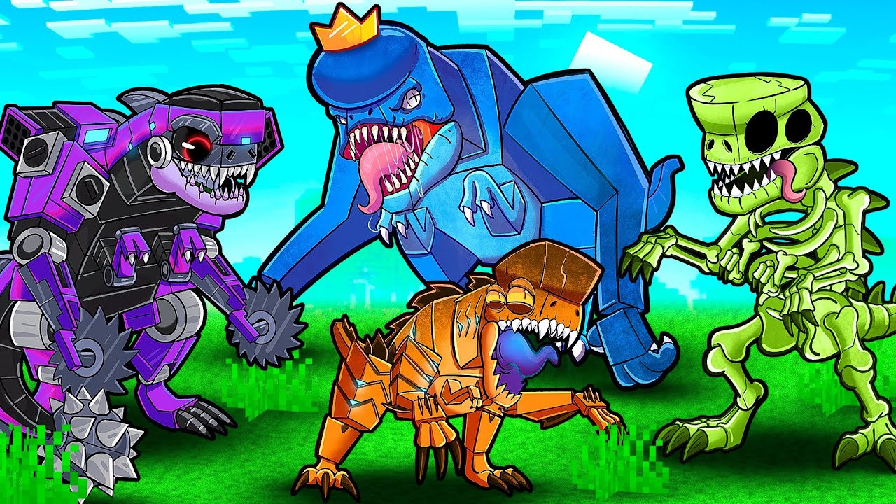 ПРЕВРАЩЕНИЕ В РАДУЖНОГО Д-РЕКСА! (Меха, Кайдзю, Ископаемое, Радужный ДИСТОРТУС РЕКС)