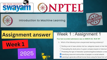 NPTEL Introduction to Machine Learning Week 1 Assignment 1 Answers Solution Quiz|2025 Jan|#nptel