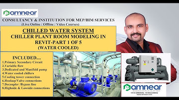 WATER COOLED CHILLER PLANT ROOM MODELING IN REVIT|PART 1 OF 5|BIM MODELING|REVIT MEP|HVAC|AMNEAR|BIM