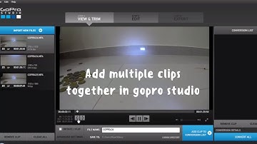 Add multiple clips together in GoPro studio