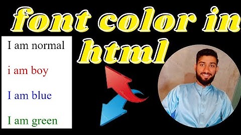 How to Change Text Color in HTML | Html font color | How to change html font color pakenger