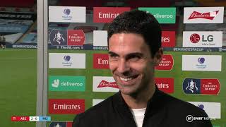 "I'm very happy and very proud!" Mikel Arteta reacts to Arsenal 2-0 Man City | Emirates FA Cup