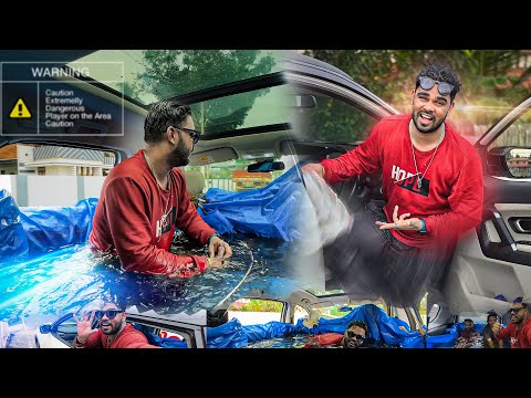 Swimming Pool Inside A Car ??? Airbag പൊട്ടി അവസാനം police ഒക്കെ വന്നു