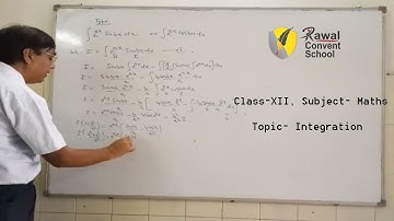Class-XII, Subject- Maths, Topic- Integration, Rawal Convent School