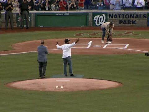 Injured Officer Throws First Pitch in Washington Injured Officer Throws First Pitch in Washington