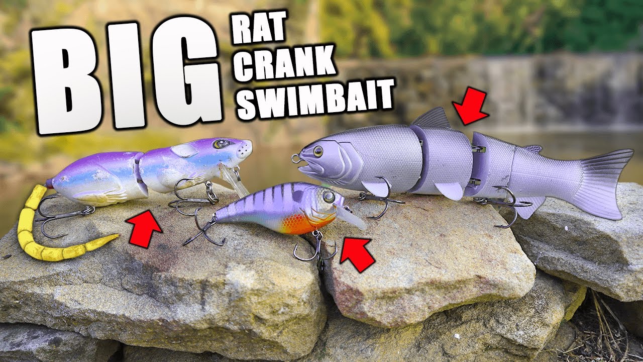BIG Baits = BIG Bass?! (BIG SWIMBAIT, BIG RAT, BIG CRANK)