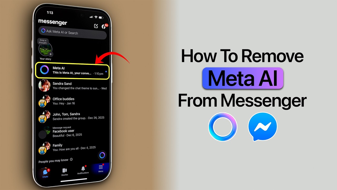 How to Remove Meta AI on Messenger? - YouTube