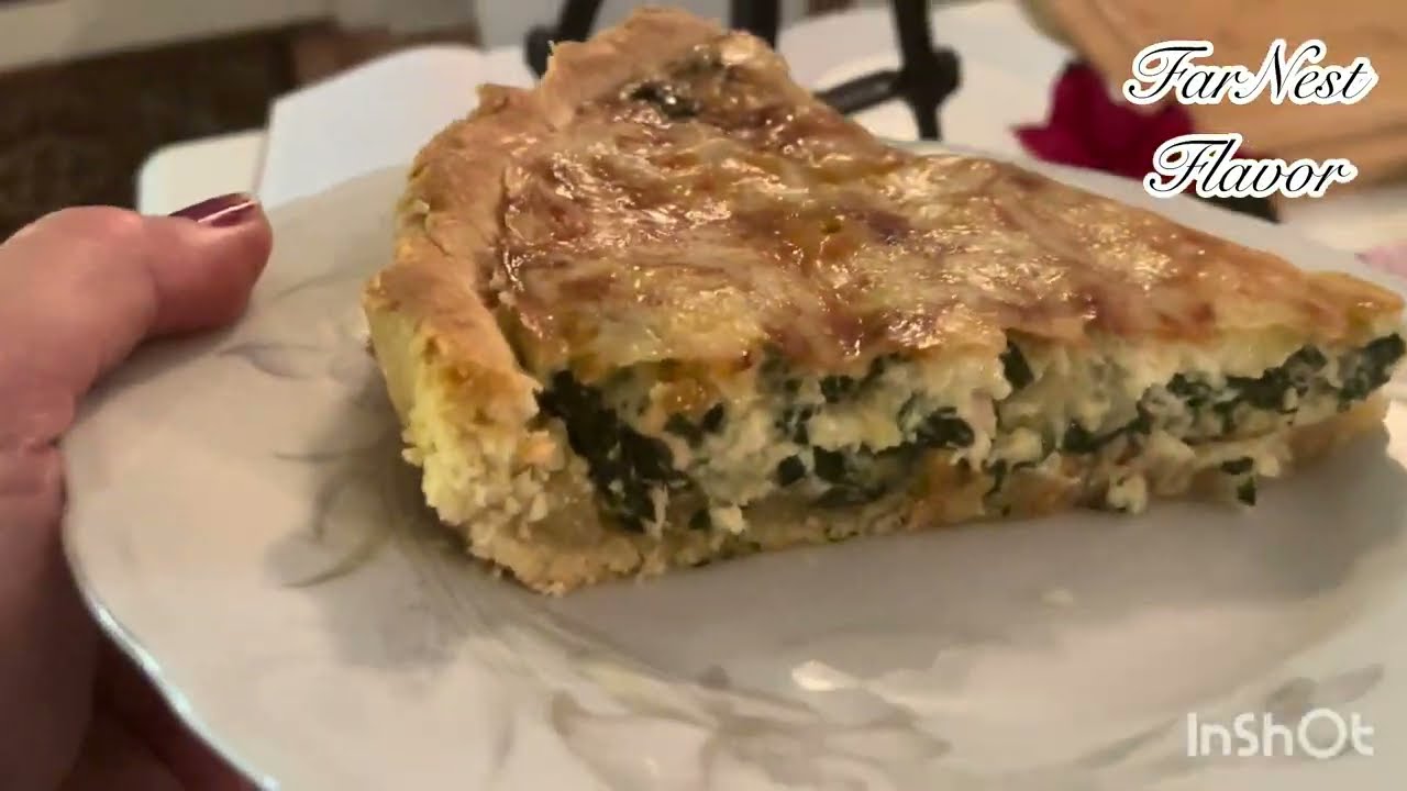 Golden spinach and chicken tart!