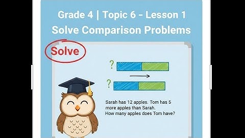 Grade 4 | Topic 6 – Lesson 1 solve Comparison Problems