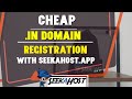 Cheap in domain registration with seekahostapp