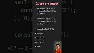 Javascript tricky problems - setTimeOut #shorts #short #javascript #webdevelopment #viral #coding