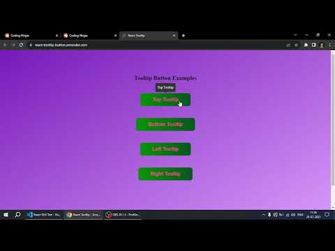 React Tool Tip Button