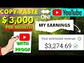 I Earned $3,000 From Copy Paste YouTube | Earn $3000 Copy Paste Unique Income Start YouTube Channel