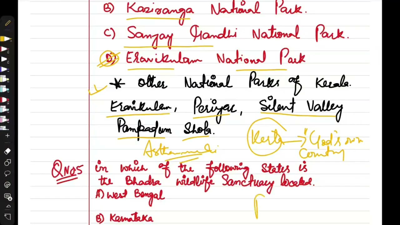 National Parks of India || lecture - 2 || JKSSB GENERAL STUDIES 