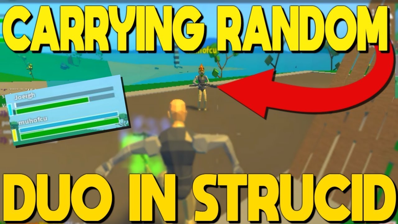 Carrying Random Duo To A Victory In Strucid Youtube - randumb trying roblox fortnite