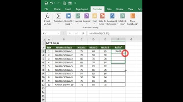 CARA MENGHITUNG NILAI RATA RATA DI EXCEL #Shorts #excel #rumusexcel