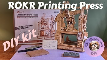Classic printing press DIY Kit - ROKR Robotime- relax video - @rok_official