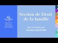 Ref:7p1JrvutAAk Institut d'etudes juridiques (iej) : section droit de la famille