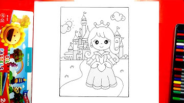 Vẽ công chúa dễ thương - Cách vẽ công chúa đơn giản - Hướng dẫn vẽ công chúa đơn giản