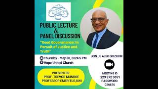 Jamaica Council of Churches - Pubic Lecture and Panel Discussion