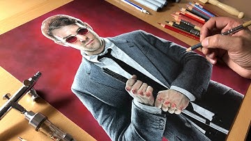 Drawing Daredevil - Matt Murdock (Charlie Cox) - Timelapse | Artology