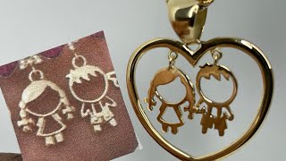 See how this Beautiful girl and boy Pendant is made in Gold by The Craftsman 2,111 views 2 years ago 10 minutes, 28 seconds