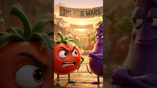 टमाटर और बैंगन की जबरदस्त लड़ाई 😱 #shorts#aivideo #ai #viral Tags: #shorts #tomato #brinjal