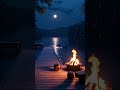 Moonlit Christmas Lake Ambience • Gentle Piano • Falling Snow • Crackling Fire • Winter Relaxation