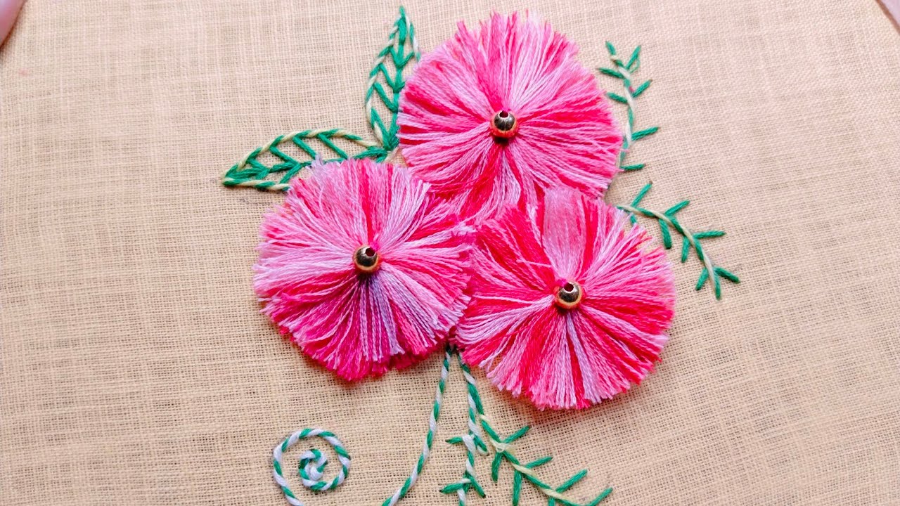Amazing Flower 🌻 Design Tutorial Trick/Hand Embroidery Flower Design