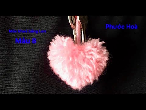 Video Móc khoá bằng len hình trái tim Mẫu 8 - youtube