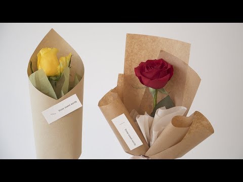 한송이 꽃포장 flower wrapping