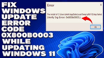 How To Fix Windows Update Error Code 0x800b0003 While Updating in Windows 11/10 [Solution]