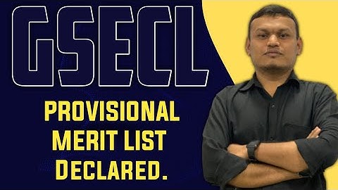 GSECL provisional merit list declared. | GSECL exam 2023 | #gsecl #gseclpa1 #transientacademy