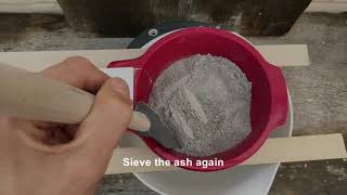 How to make a pottery glaze from recycled wood ash with 3 simple ingredients + water