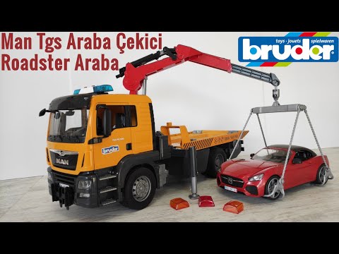 Bruder Man Tgs Araba Çekici ve Roadster araba kutu açılışı ve inceleme