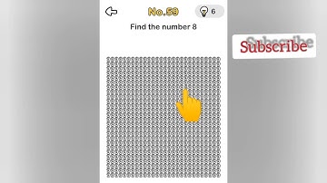 Find the number 8 | brain out | level 58-59 | puzzle expect