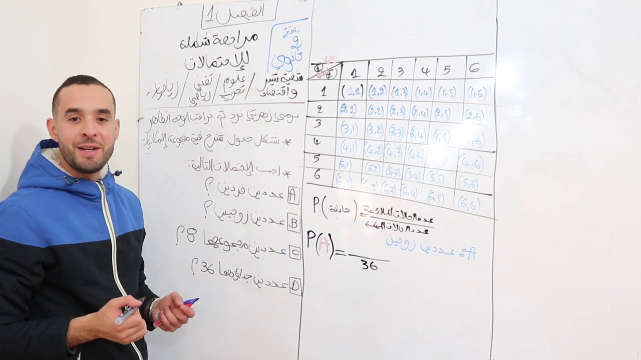 مراجعة شاملة للإحتمالات - سنة ثانية ثانوي - جميع الشعب - الأستاذ رمزي