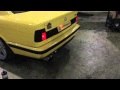 BMW M5 e34 dakargelb fire exhaust