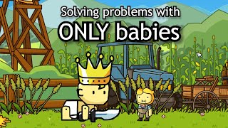 I challenged myself to beat this game using ONLY babies (Scribblenauts)