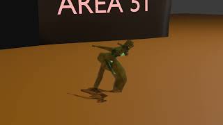 Alien Naruto Running Away From Area 51 Blender Animation