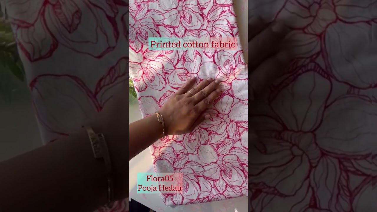 Printed cotton fabric perfect for your outfit . 