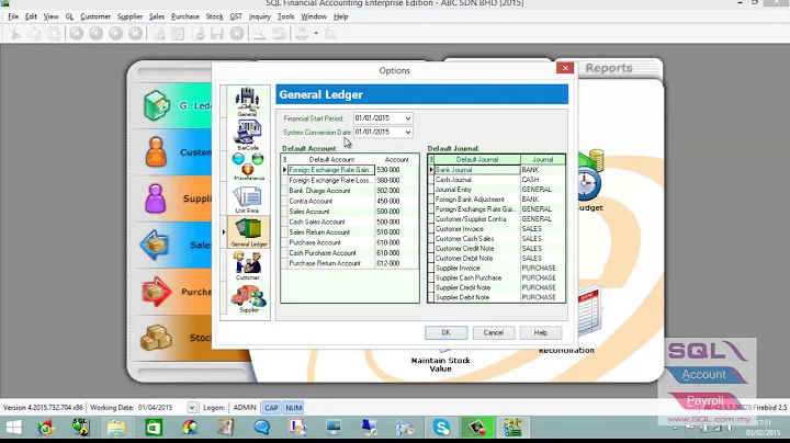 SQL ACCOUNT SOFTWARE | Financial Period (tool setting) | IPOHONLINE