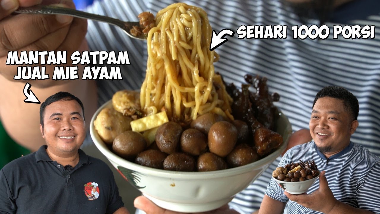 MIE AYAM CAK HANK KULINER VIRAL GRESIK SEHARI TEMBUS 1000 MANGKOK!!