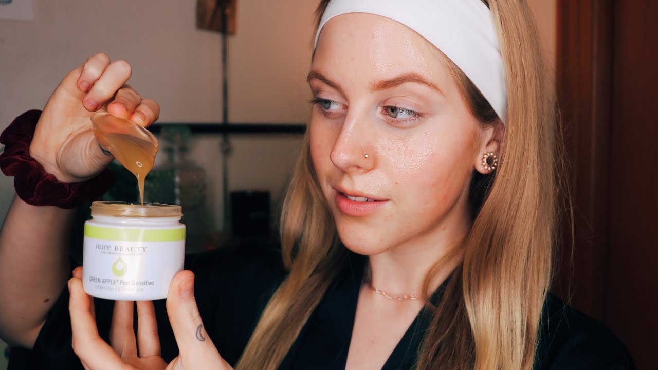Juice Beauty Green Apple Peel Sensitive Review + Demo YouTube