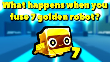 What happens when you fuse 7 golden robot? (Roblox Pet Simulator X - Steampunk)