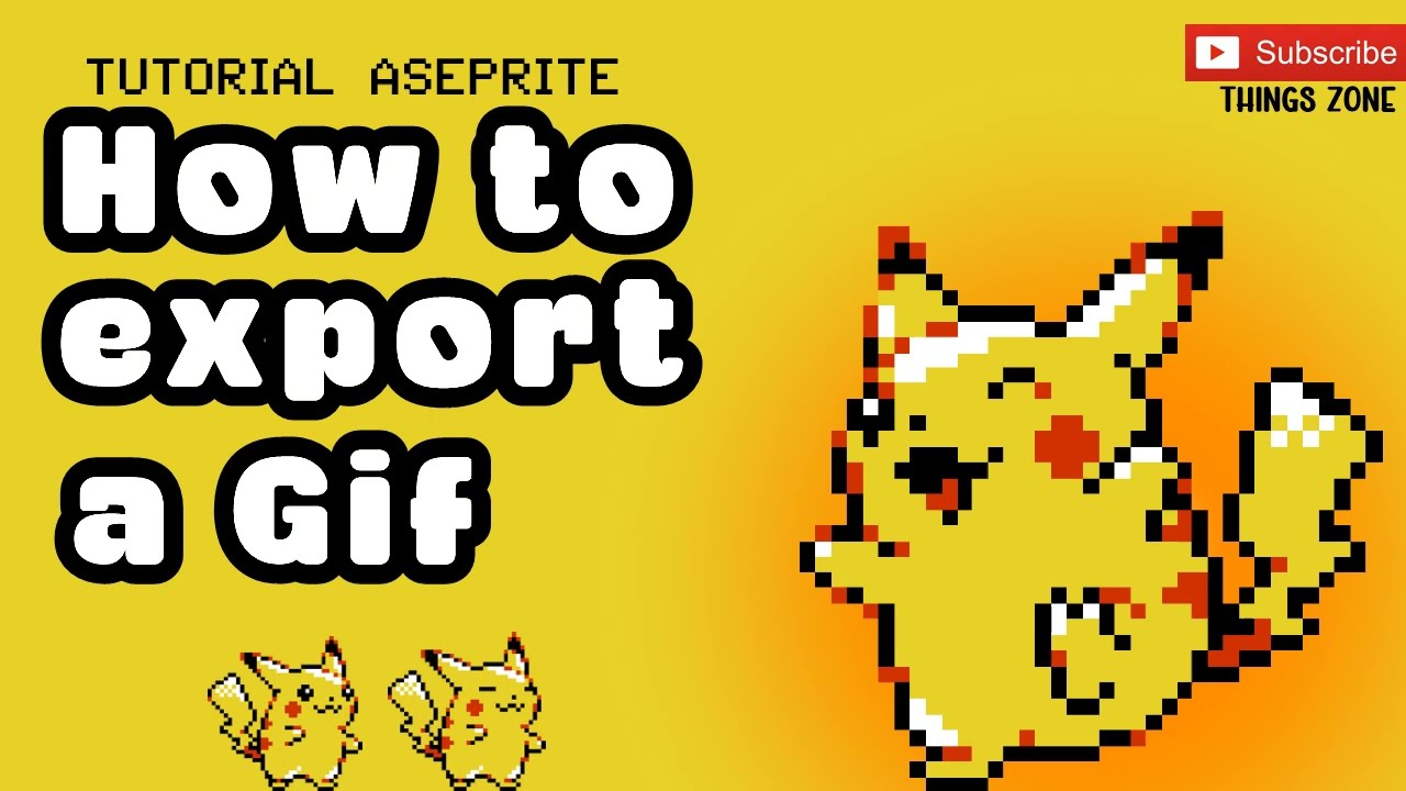 Aseprite Tutorial/How to export a Gif. Cómo exportar un Gif/Pixel Art