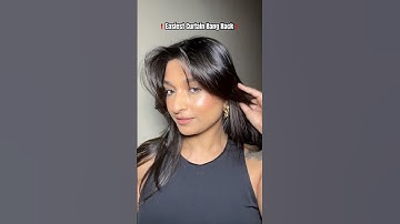 EASIEST CURTAIN BANG HACK #hairtutorial #hairstyle #hairhack #hair