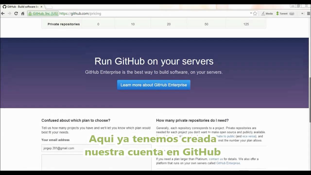 Como crear una cuenta en GitHub - YouTube