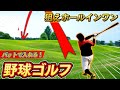 【野球ゴルフ】目指せホールインワン！野球ボールとバットでカップを狙う野球ゴルフ対決がめちゃくちゃ面白かった！【検証】
